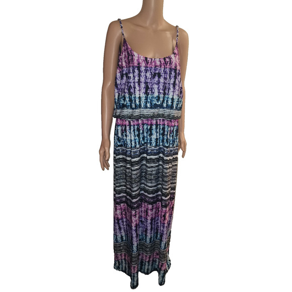 Cato Dresses & Skirts - CATO Women's Multicolor Tie-Dye Sleeveless Maxi Dress Size XL W012A